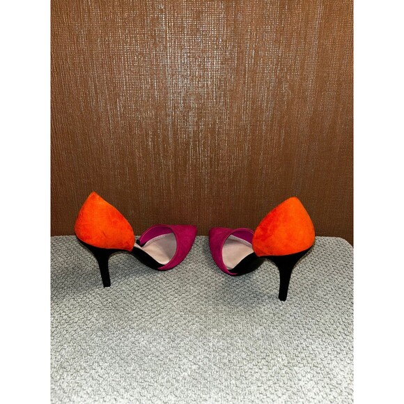 Chinese Laundry Pumps Stiletto Size 7.5 Two Tone Pointy Toes Suede Gorgeous - Picture 4 of 6